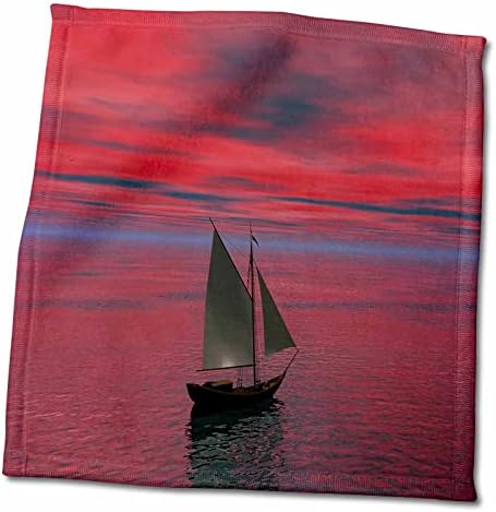 3drose Слика на едриличар на црвена виолетова вода што рефлектира зајдисонце - крпи