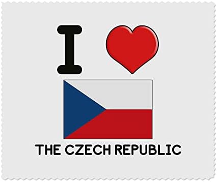 Azeeda 2 x 'Јас ја сакам чешката република' микрофибер леќи/чаши за чистење на чаши