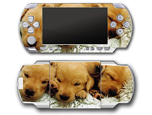 Куче Златен ретривер кученце спие симпатична пријатели видео игра винил декларална налепница за кожа за налепница за Sony PSP