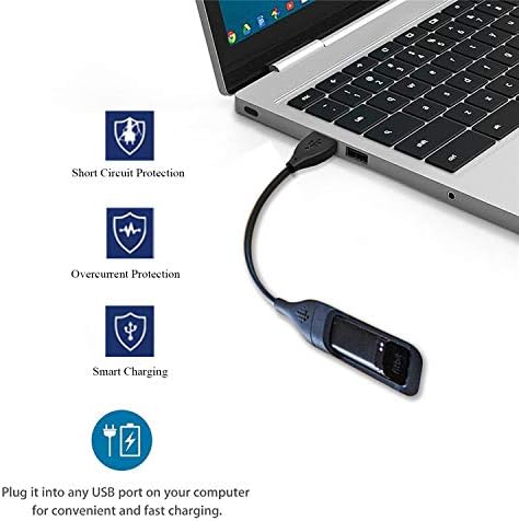 Компатибилен со Fitbit Flex Flex Charger, Savcappan замена на USB за полнење кабел за полнење на кабел за полнење на лулка,