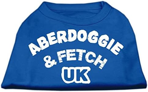 Mirage Pet Products 12-инчен Абердоги Велика Британија кошули со отпечатоци, средни, портокалови