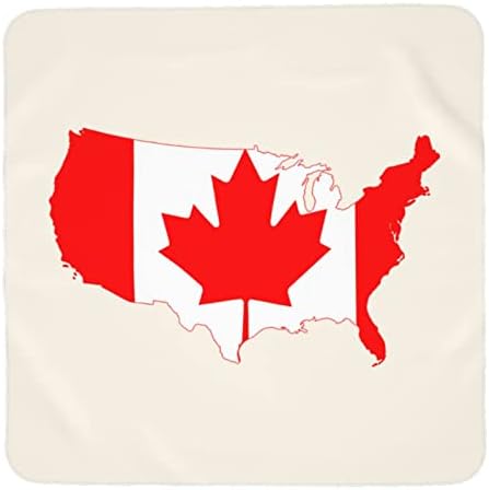 Мапа на САД Канадско знаме бебе ќебе кое прима ќебе за обвивка за покривање на новороденчиња за новороденчиња