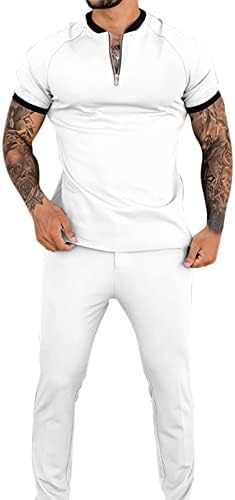 iopqo tuxedo костуми за мажи мажички комплети 2 парчиња маички кошули модни патеки обичен сет плус големина краток ракав