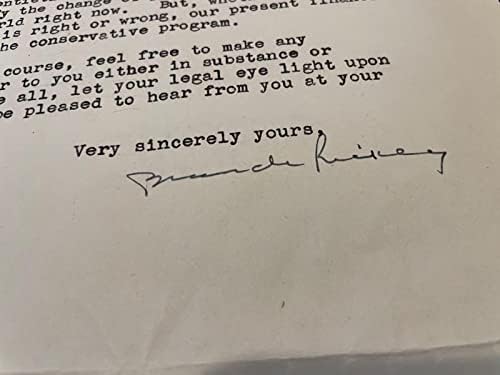 3/14 1952 Питсбург Прати Филијала Рики Потпиша Писмо За Неговиот Договор Јса-Млб Намалување На Потписи