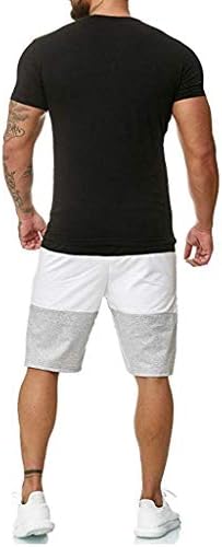 Мажи спортски костуми тенки комплети машки кратки летни кратки ракави спорт 2 обични парчиња облека за рекреација мажи костуми