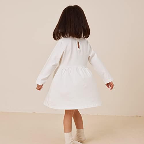 Pureborn Baby Toddler Girl Dress Solid Short кратко и долги ракави, памучни памучни фустани за играчки облеки 0-5T…