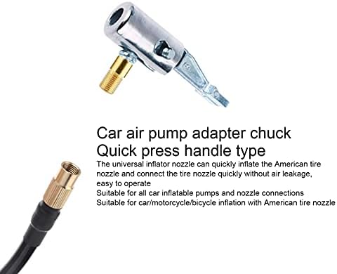 Ymiko air chuck, тешки затворен проток заклучување на гума чак за додатоци за компресор за мерач на инфлатор, адаптер за воздушна пумпа