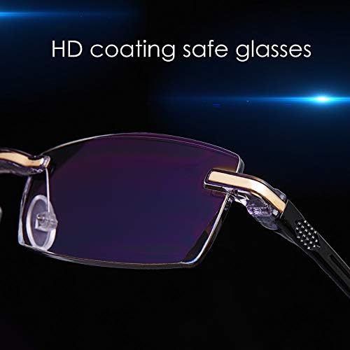 Очила за читање на луф, HD анти-сина дијамантска исечена рабна рамка за читање очила за мажи