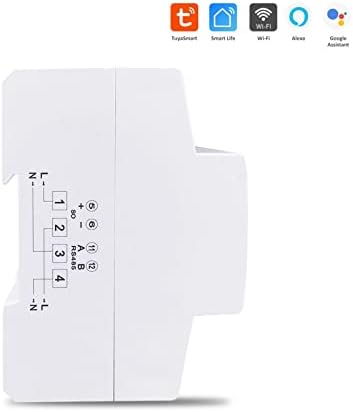Junniu 60A 90-300V Tuya Едно фаза WiFi Smart Energy Meter KWH TIMERING CORCUIT TIMER TIMER со заштита на струјата на напон RS485 RS485