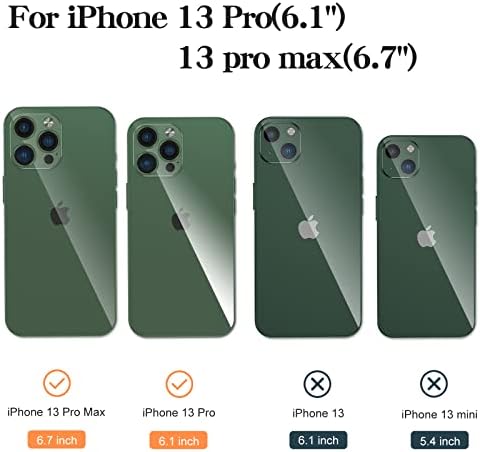 Гахога [3+1] Заштитник на леќи на фотоапаратот за iPhone 13 Pro/13 Pro Max 9H Tempered Glass Caper Caph Cover Ection Ecter/HD Anti -Dratch/Со