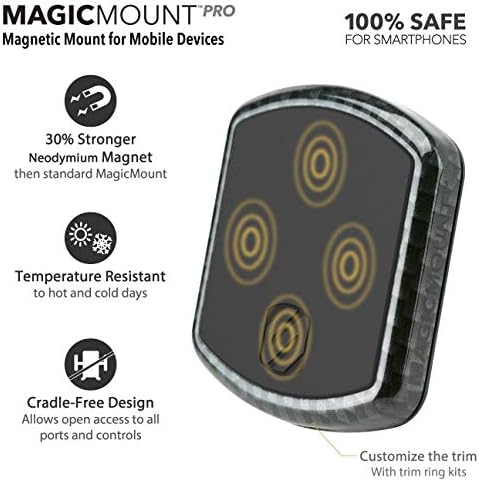 Scosche MPDCFA MagicMount Pro Magnetic Mount Holder & Magdmb MagicMount Magnetic Car Tonear Mount Mount 360 степени прилагодлива глава,