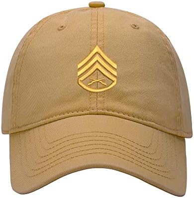 L8502 lxyb бејзбол капа за мажи, вработени во наредник ssgt ранг, извезена измиена памучна тато капа Унисекс бејзбол капачиња