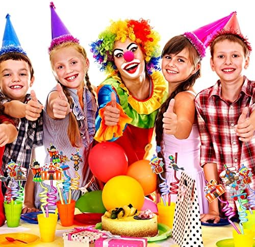 24 Парчиња Сламки За Циркуски Забави Карневалска Забава Фаворизира Еднократно Карневалска Тематска Забава Материјали За Пластични