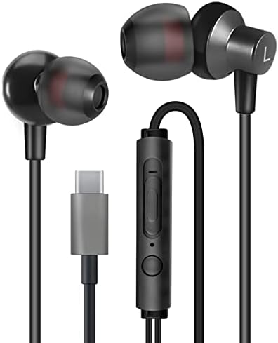 МАС Карни TI3 жични слушалки за USB тип Ц, USB C Earbuds, слушалки во уво со микрофон за Samsung S20, Huawei P30 P40, Oppo, Honor, Google Pixel