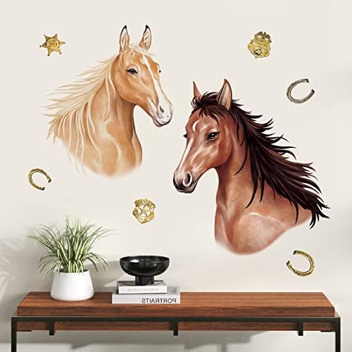 Decalmile коњски wallидови декорации фарма на налепници за животински коњи wallидови бебе расадник спална соба дневна соба wallид декор