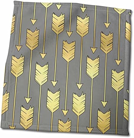 3Drose Janna Salak Designs Boho - Сива и златна шема на стрели - крпи