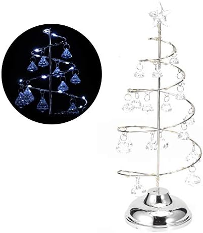 Vifemify Божиќни предмети - LED ламба за новогодишно украси за ноќна светлина за Божиќна празнична декорација бело