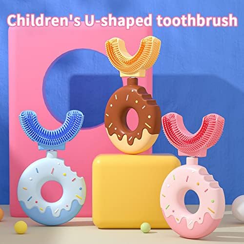 Четка за заби за заби во форма на деца со силициум во облик на деца со мека коса и рачен дизајн на главата на четката за детска