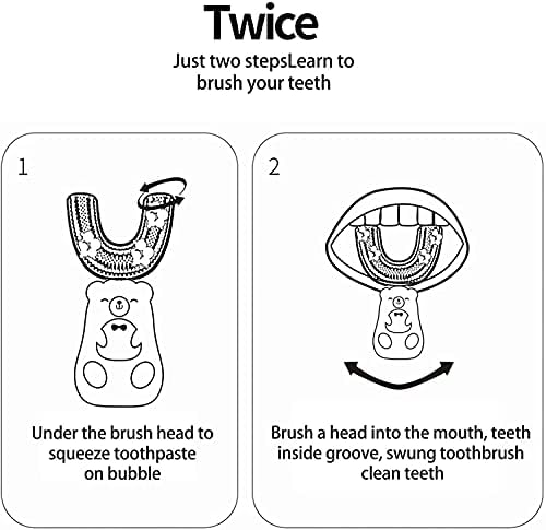 G-Teeth 1pc деца со четка за заби во форма со силиконска четка за белење на главата за белење на четка за заби од типот на заби,