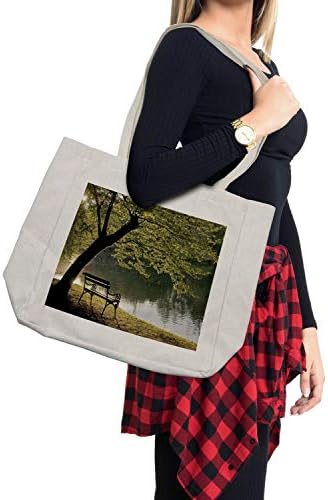 Торба за купување на дрво Амбесон, клупа под дрва од Риверсајд Епска село рурална релаксирачка просторија за одмор, еколошка торба за еднократна