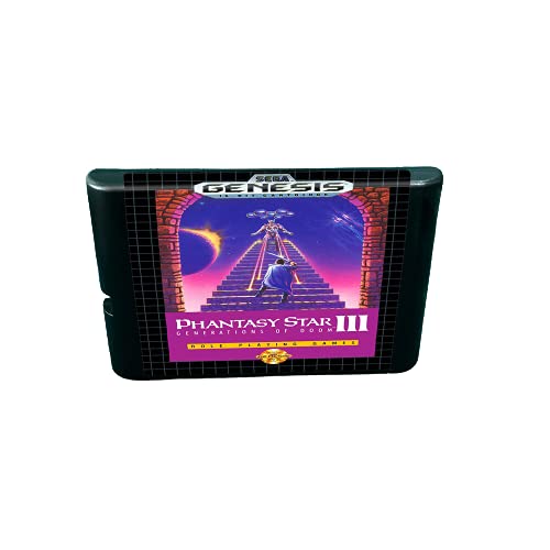 Адити Фантази Starвезда III 3 - 16 битни МД -игри кертриџ за конзола за мегадрива генеза