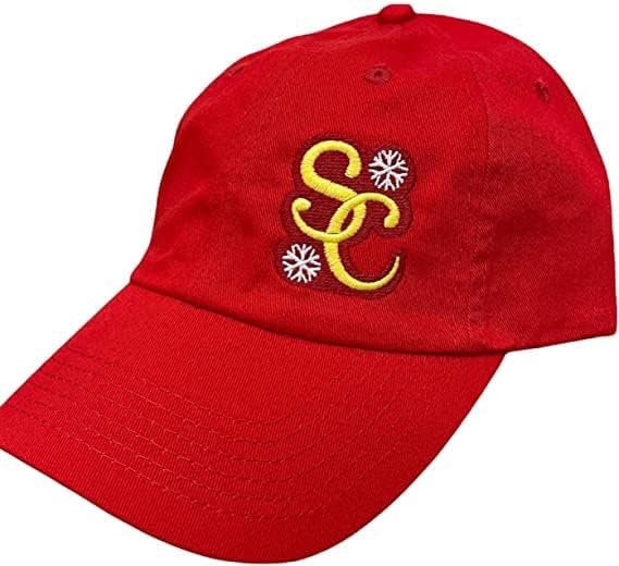 Stitchworks Санта Бејзбол капа прилагодлива везена тато капа Божиќна капа Санта Хет Возрасна