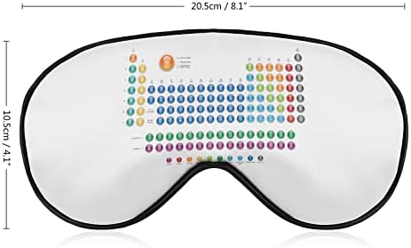 Периодична табела Хемиски-елементи хемија наука Менделеев маска за спиење на очите Симпатична слепи очи за очи за очила за жени подароци