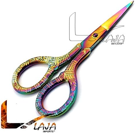 Сет на увоз на Лаја од 10 мулти титаниум боја виножито за занаетчиски занаетчиски ножици 3,5 Класично шиење