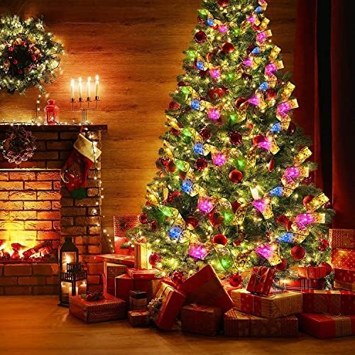 Божиќни ленти за Божиќни ленти, светла за самовила Светла LED светла за свадби Нова Година Декорации на дрво Дрво затворено на
