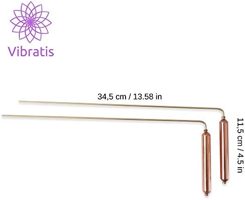 Vibratis Dowing Rods со бакарни рачки со врвни шипки за подесување на квалитетот - варили дедистрејзија