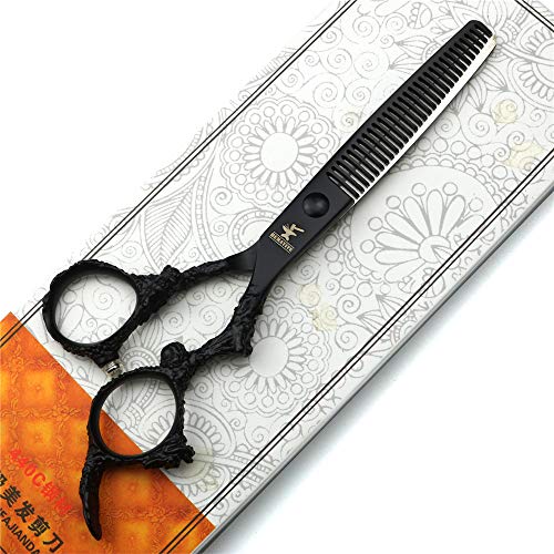 Хематит Црни фризерски алатки 5,5 инчни и 6 инчни ножици За стилист за коса Јапонија 440с челичен фризерски салон бербер професионални