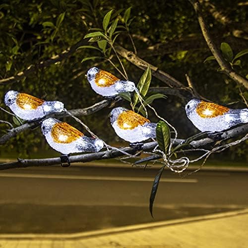 SJYDQ 5 LED Acrylic Bird Grand Lights String LED партиска декорација празник соларно напојување пејзаж ламба