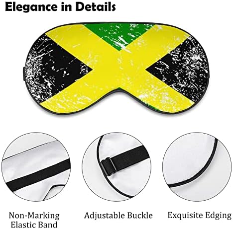 Јамајка ретро знаме Смешно спиење маска за очи меко слепило око со прилагодлива лента за ноќни очила за мажи жени
