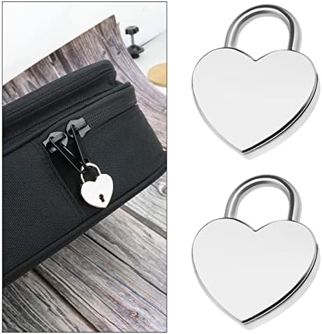 2 парчиња во форма на срце во форма на срце со копчиња 2 парчиња слатки мини метални брави за дневник за книги за накит за складирање на кутии