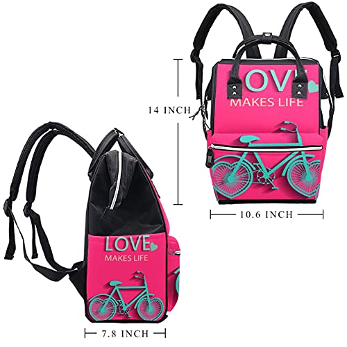 Љубовта Го Прави Животот Торба За Пелени Торби За Мумии Ранец Со Голем Капацитет Торба За Пелени За Нега На Бебиња