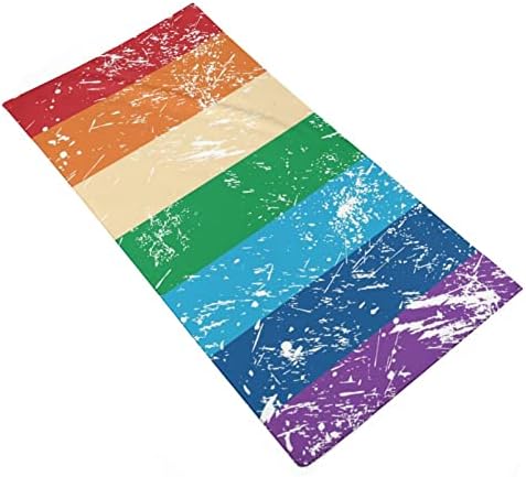 ЛГБТ геј права знаме за знамиња за рака и крпа за миење на телото меки мијалници со слатки печатени за кујна за кујна во бања
