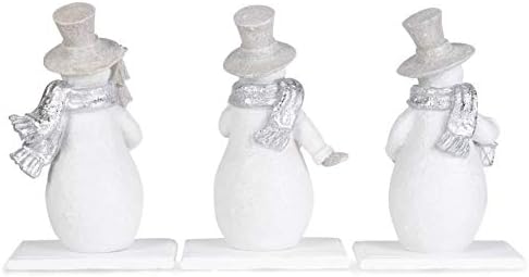Транспак снежен човек зимски бел 8 x 5 смола Столчи за божиќни носители на порибување сет од 3