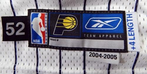 2004-05 Индиана Пејсерс празна игра издадена Бела Jerseyерси 52+4 DP20124 - НБА игра користена