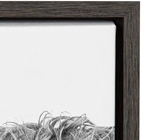 Кејт и Лорел Силви Хајленд крава црно -бел портрет врамено платно од Ејми Петерсон, 18х24 сива, симпатична wallидна декор за дневна