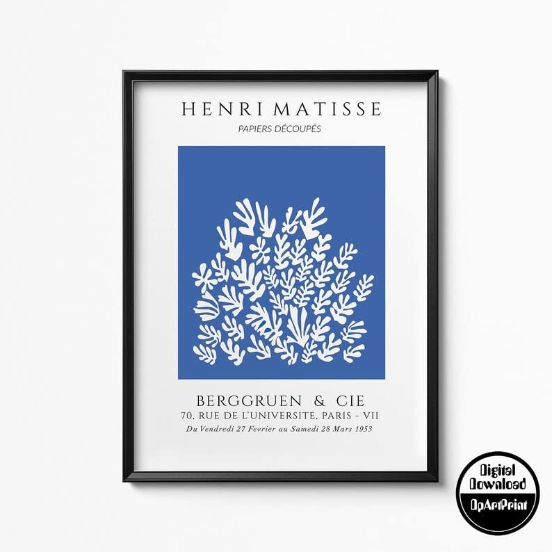 Постери за изложба на изложби на изложба на уметнички уметности Hesendot Matisse Wall