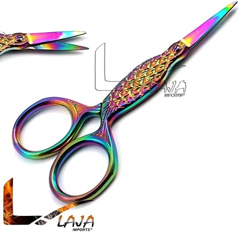 Лаја увезува мулти титаниум боја на виножито за занаетчиски ножици за вез 3,5 риба стил