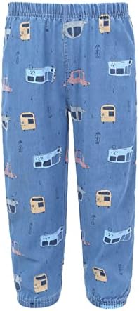 Huimingda деца момчиња тексас панталони летни модни обични џемпери атлетски спортски панталони сини 5-6 години