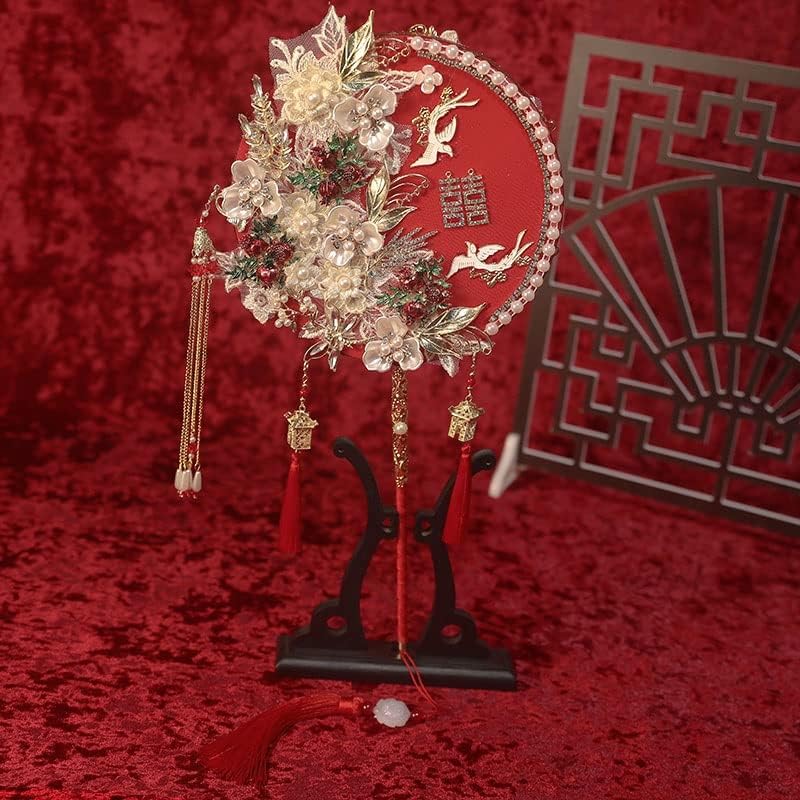 YFSDX гроздобер кинески обожаватели на свадбата на кинески традиционални обожаватели на рацете Црвена тасела шуплива невеста fansубители