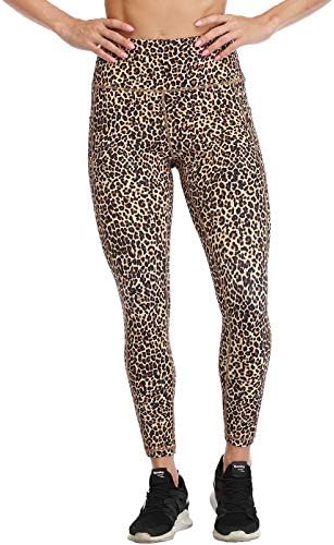 Амазон Најважен Женски Јога Хеланки Со Џебови Панталони За Печатење Во Теретана Со Компресија Со Висок Струк