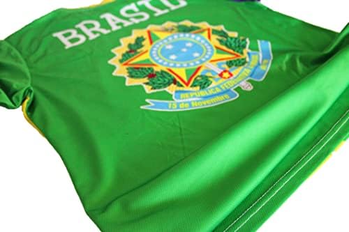 Бразил Бразил Фудбалски Дрес Маица Зелена/Сина 2022/2023 Вратот На Екипажот