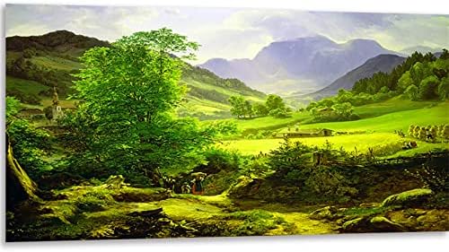 Интар 5Д Дијамантски комплети за сликање голема големина целосна вежба пролетен пејзаж мозаик вез за дневна соба украси за wallид 59.1x23,6
