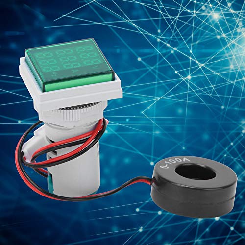 Тестер на напон на струја на струја со 3-цифрен LED дисплеј мултифункционален волтметар амперметар метар на квадратни мерачи на