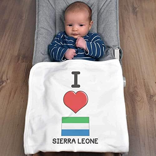 Азиеда „Ја сакам Сиера Леоне“ памучно бебе ќебе / шал