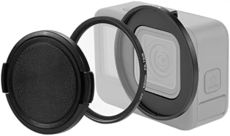 Пулуз 52мм УВ леќи Адаптер за филтрирање на леќи за GoPro Hero11 црна / Hero11 црна мини / херој10 црна / херој9 црна