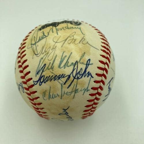1977 година во Лос Анџелес Доџерс екипа на шампионите на Националната лига потпиша Бејзбол ЈСА КОА - Автограмирани бејзбол